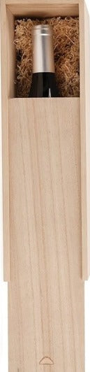 Wooden wine gift box with sliding lid (for 750ml standard wine bottle)