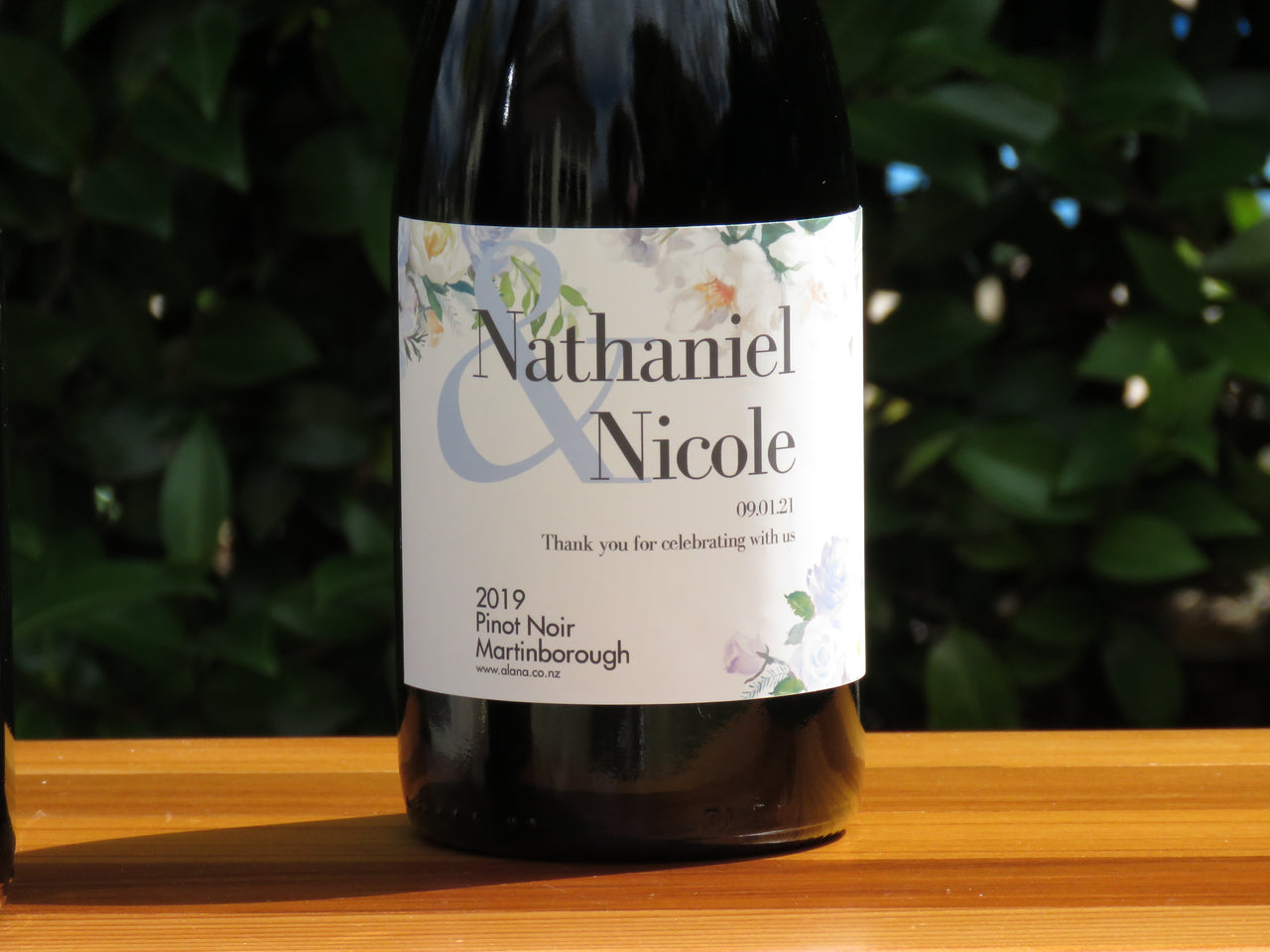 Personalised Wedding Wine - Blue