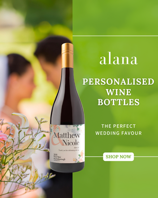 Personalised Wedding Wine - Pink